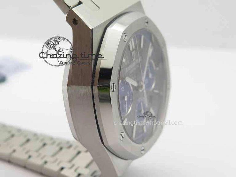 Royal Oak 41mm 26331 Chrono SS Gray Textured Dial Blue Subdial On SS Bracelet A UrbanStyle 5001