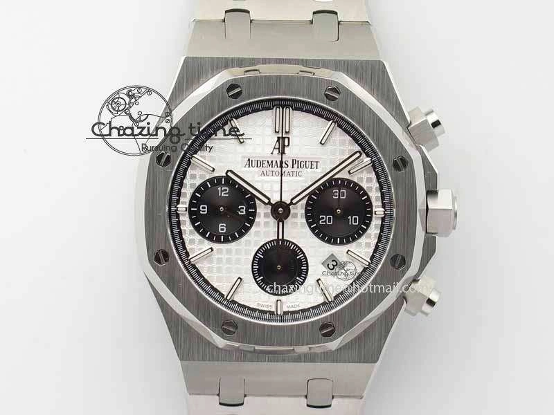 SmartChoice Royal Oak 41mm 26331 Chrono SS White Textured Dial Black Subdial On SS Bracelet A 4999