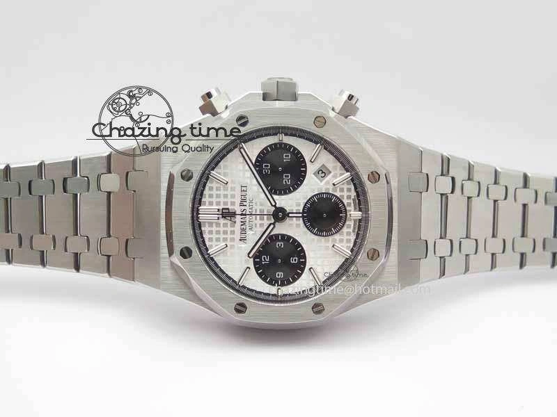 SmartChoice Royal Oak 41mm 26331 Chrono SS White Textured Dial Black Subdial On SS Bracelet A 4999