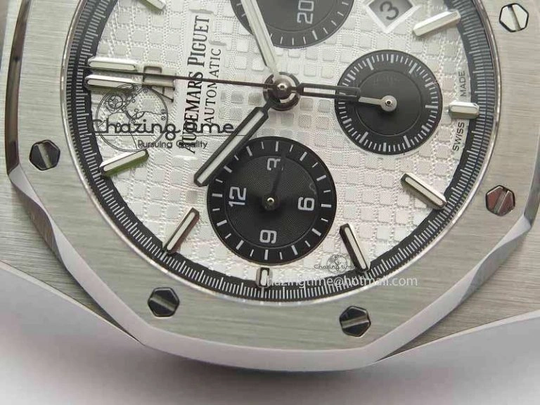 SmartChoice Royal Oak 41mm 26331 Chrono SS White Textured Dial Black Subdial On SS Bracelet A 4999