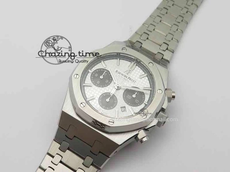 SmartChoice Royal Oak 41mm 26331 Chrono SS White Textured Dial Black Subdial On SS Bracelet A 4999