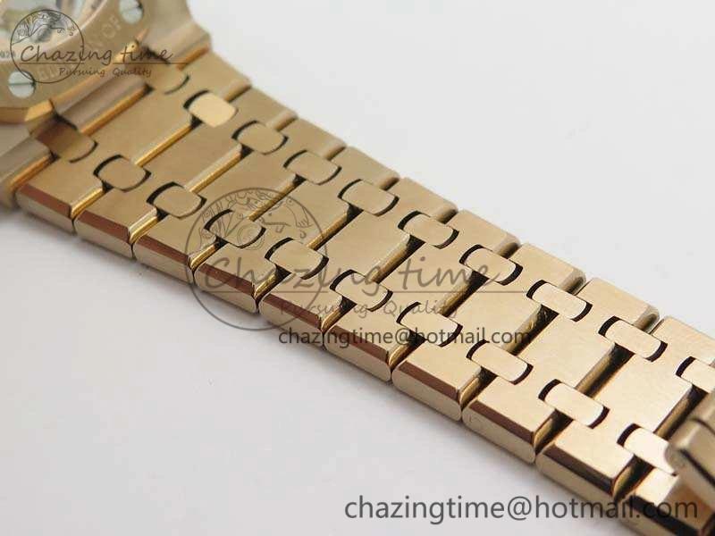 WellDesigned Royal Oak 41mm 26518 Tourbillon RG Best Edition Skeleton Dial On RG Bracelet A 4972