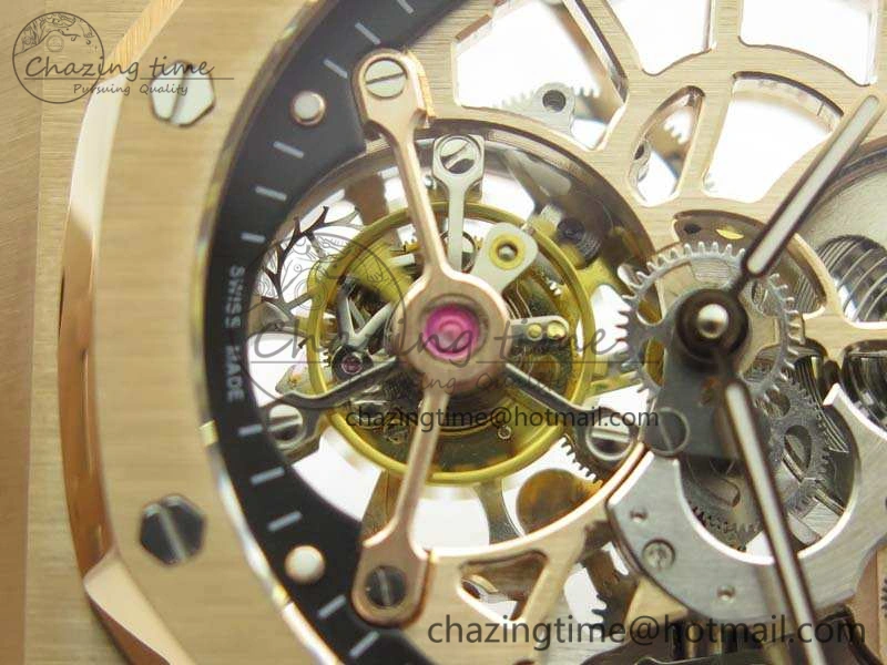 WellDesigned Royal Oak 41mm 26518 Tourbillon RG Best Edition Skeleton Dial On RG Bracelet A 4972