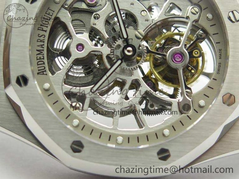 Modern Royal Oak 41mm 26518 Tourbillon SS Best Edition Skeleton Dial On SS Bracelet A 4969