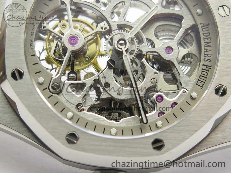 Modern Royal Oak 41mm 26518 Tourbillon SS Best Edition Skeleton Dial On SS Bracelet A 4969