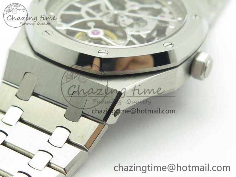 Modern Royal Oak 41mm 26518 Tourbillon SS Best Edition Skeleton Dial On SS Bracelet A 4969