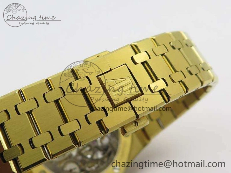 Neat Royal Oak 41mm 26518 Tourbillon YG Best Edition Skeleton Dial On YG Bracelet A 4977