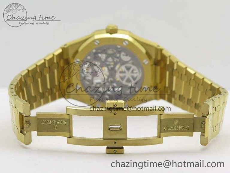 Neat Royal Oak 41mm 26518 Tourbillon YG Best Edition Skeleton Dial On YG Bracelet A 4977