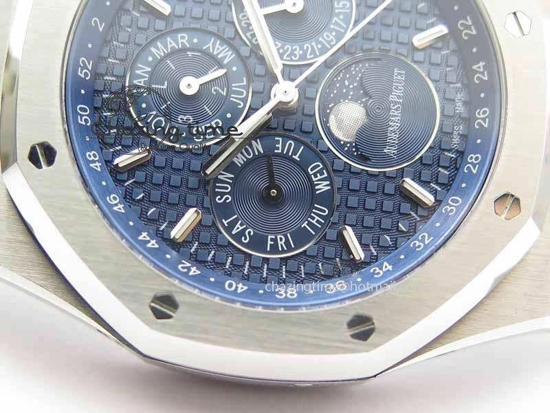 Royal Oak 41mm 26574 SS JF 1:1 Best Edition Blue Textured Dial On SS Bracelet A WrinkleFree 5002