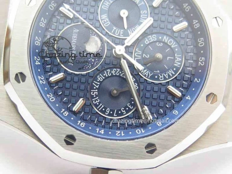 Royal Oak 41mm 26574 SS JF 1:1 Best Edition Blue Textured Dial On SS Bracelet A WrinkleFree 5002