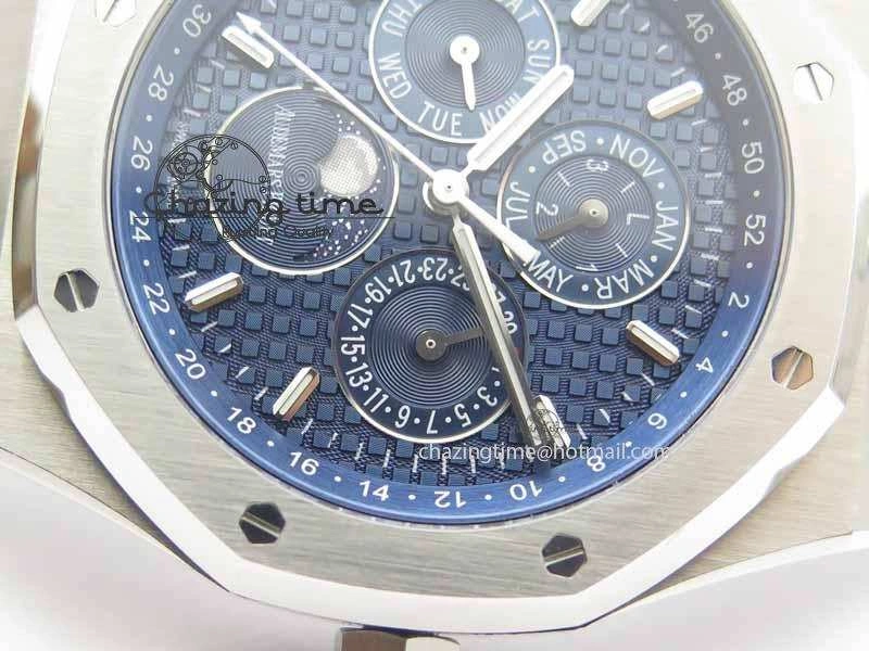 Royal Oak 41mm 26574 SS JF 1:1 Best Edition Blue Textured Dial On SS Bracelet A WrinkleFree 5002