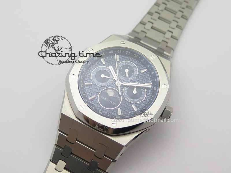 Royal Oak 41mm 26574 SS JF 1:1 Best Edition Blue Textured Dial On SS Bracelet A WrinkleFree 5002
