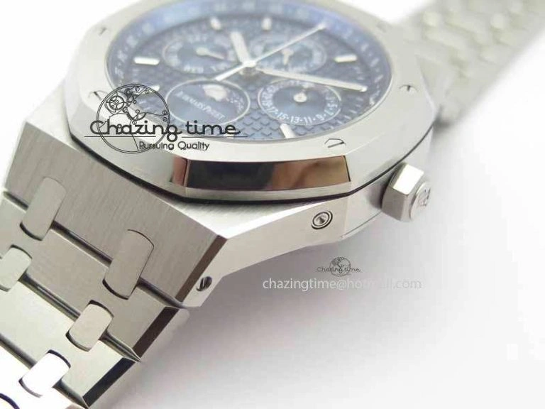 Royal Oak 41mm 26574 SS JF 1:1 Best Edition Blue Textured Dial On SS Bracelet A WrinkleFree 5002