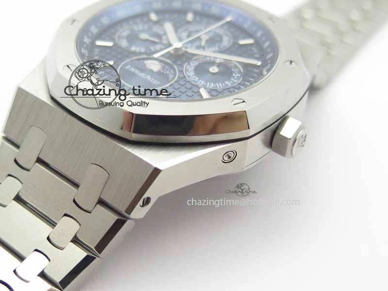 Royal Oak 41mm 26574 SS JF 1:1 Best Edition Blue Textured Dial On SS Bracelet A WrinkleFree 5002