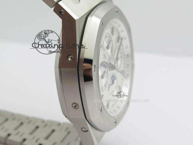 Effortless Royal Oak 41mm 26574 SS JF 1:1 Best Edition White Textured Dial On SS Bracelet A 4991