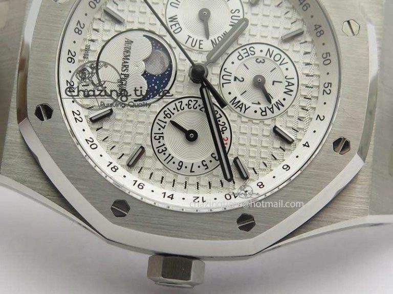 Effortless Royal Oak 41mm 26574 SS JF 1:1 Best Edition White Textured Dial On SS Bracelet A 4991