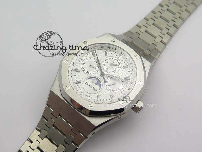 Effortless Royal Oak 41mm 26574 SS JF 1:1 Best Edition White Textured Dial On SS Bracelet A 4991