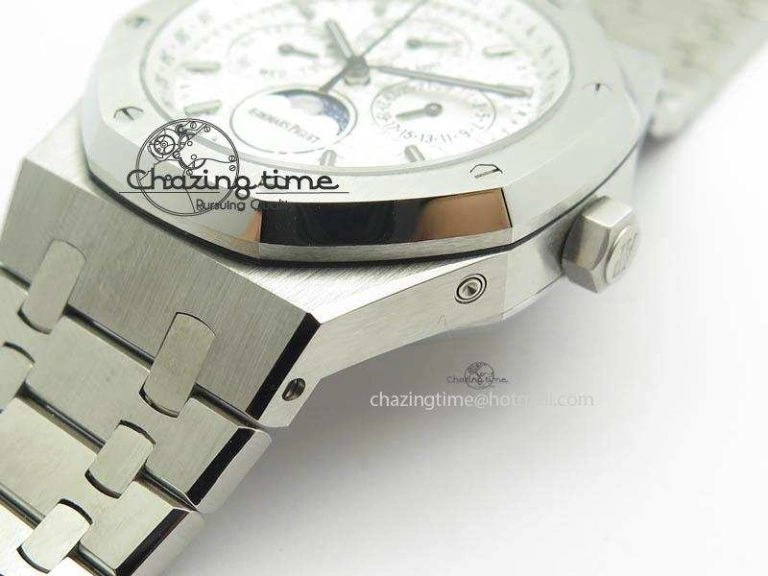 Effortless Royal Oak 41mm 26574 SS JF 1:1 Best Edition White Textured Dial On SS Bracelet A 4991
