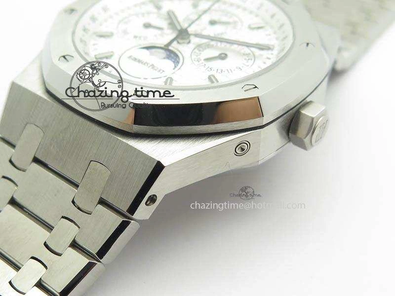 Effortless Royal Oak 41mm 26574 SS JF 1:1 Best Edition White Textured Dial On SS Bracelet A 4991