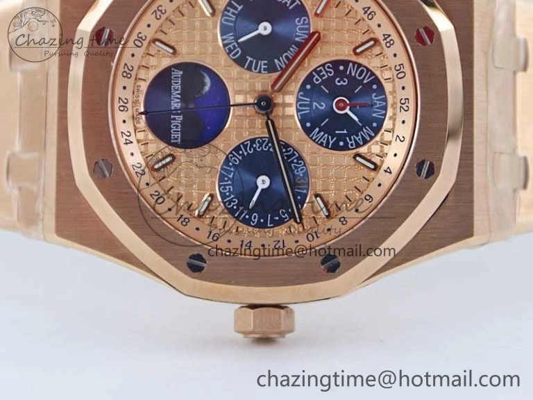 Colorful Royal Oak 41mm Complicated 26574 RG APSF1:1 Best Edition RG Dial on RG Bracelet A 4803