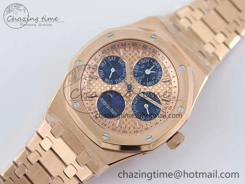 Colorful Royal Oak 41mm Complicated 26574 RG APSF1:1 Best Edition RG Dial on RG Bracelet A 4803