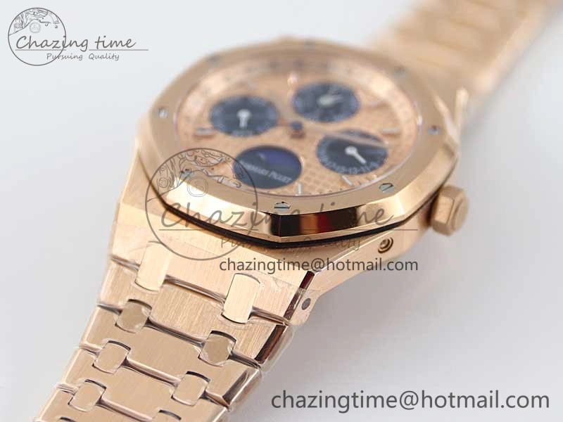 Colorful Royal Oak 41mm Complicated 26574 RG APSF1:1 Best Edition RG Dial on RG Bracelet A 4803