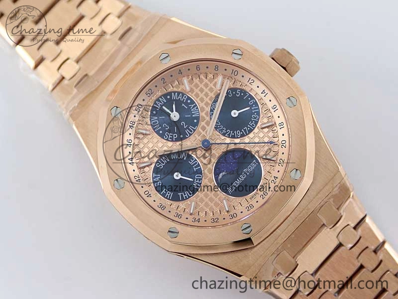 Colorful Royal Oak 41mm Complicated 26574 RG APSF1:1 Best Edition RG Dial on RG Bracelet A 4803