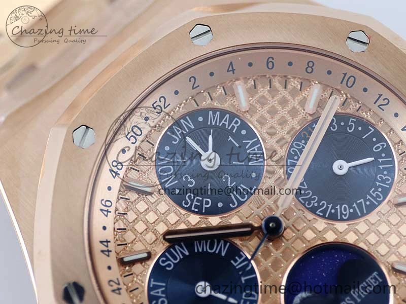 Colorful Royal Oak 41mm Complicated 26574 RG APSF1:1 Best Edition RG Dial on RG Bracelet A 4803