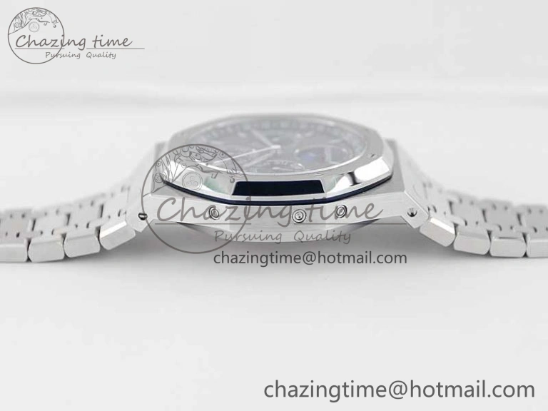 Royal Oak 41mm Complicated 26574 SS APSF 1:1 Best Edition Gray Black Dial on SS Bracelet A Breathable 4798