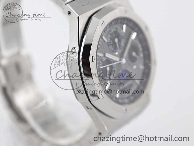 Royal Oak 41mm Complicated 26574 SS APSF 1:1 Best Edition Gray Black Dial on SS Bracelet A Breathable 4798
