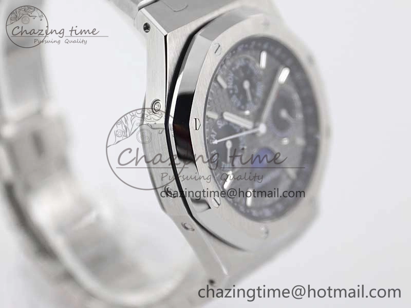 Royal Oak 41mm Complicated 26574 SS APSF 1:1 Best Edition Gray Black Dial on SS Bracelet A Breathable 4798