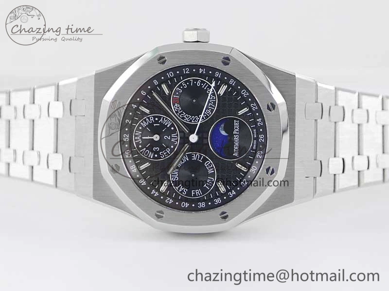 OdorResistant Royal Oak 41mm Complicated 26574 SS APSF1:1 Best Edition Black Dial on SS Bracelet A 4799