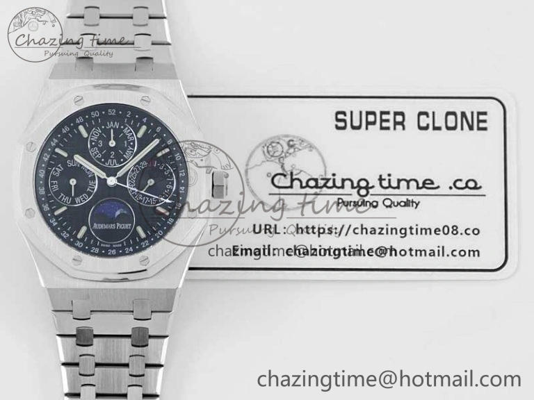 OdorResistant Royal Oak 41mm Complicated 26574 SS APSF1:1 Best Edition Black Dial on SS Bracelet A 4799