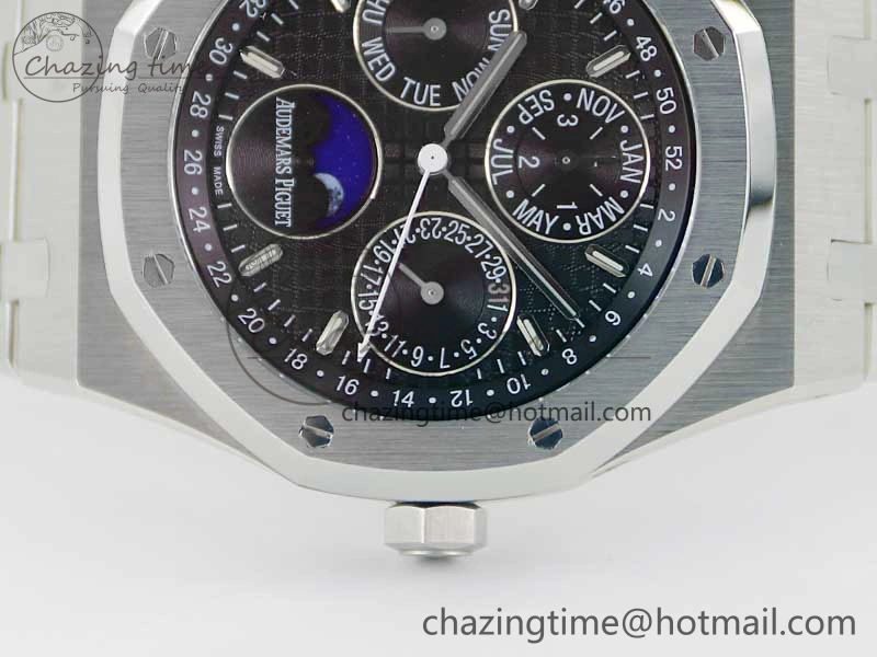 OdorResistant Royal Oak 41mm Complicated 26574 SS APSF1:1 Best Edition Black Dial on SS Bracelet A 4799