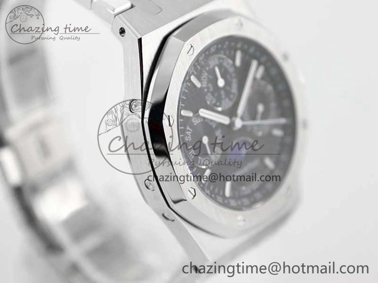 OdorResistant Royal Oak 41mm Complicated 26574 SS APSF1:1 Best Edition Black Dial on SS Bracelet A 4799