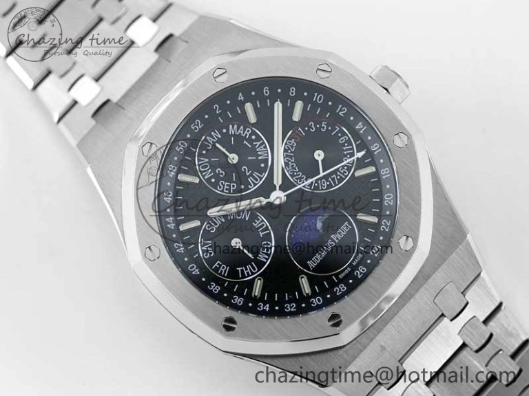 OdorResistant Royal Oak 41mm Complicated 26574 SS APSF1:1 Best Edition Black Dial on SS Bracelet A 4799