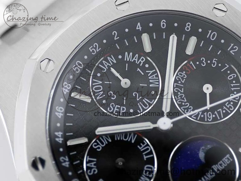 OdorResistant Royal Oak 41mm Complicated 26574 SS APSF1:1 Best Edition Black Dial on SS Bracelet A 4799