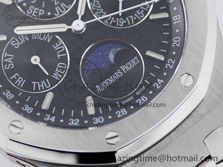 OdorResistant Royal Oak 41mm Complicated 26574 SS APSF1:1 Best Edition Black Dial on SS Bracelet A 4799