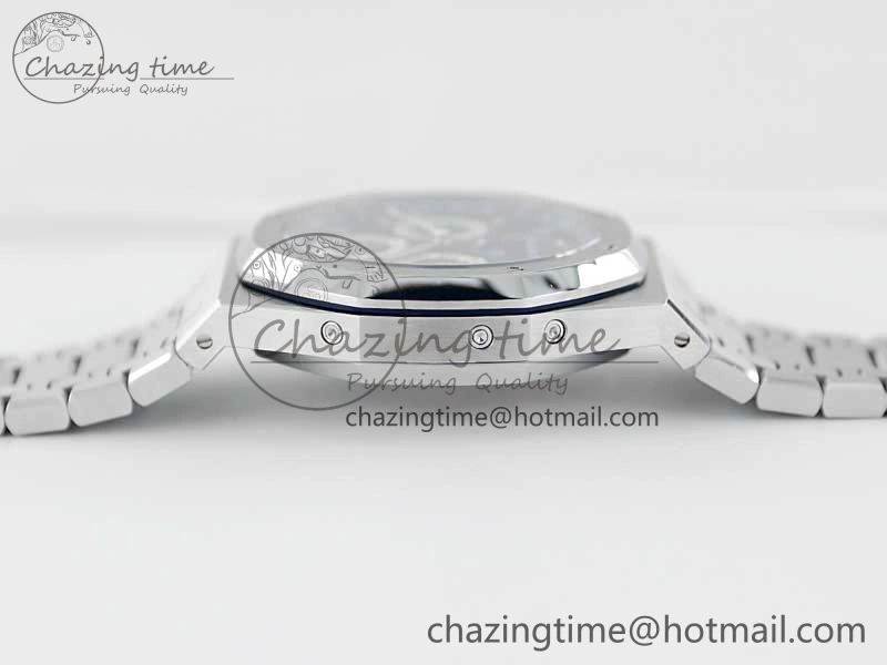 EasyMatch Royal Oak 41mm Complicated 26574 SS APSF1:1 Best Edition Black Silver Dial on SS Bracelet A 4800