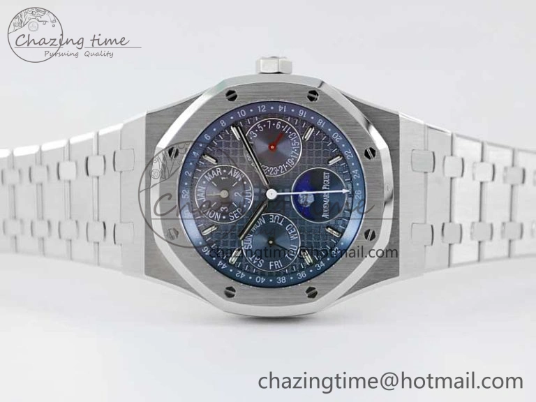 Thermal Royal Oak 41mm Complicated 26574 SS APSF1:1 Best Edition Blue Dial on SS Bracelet A 4794