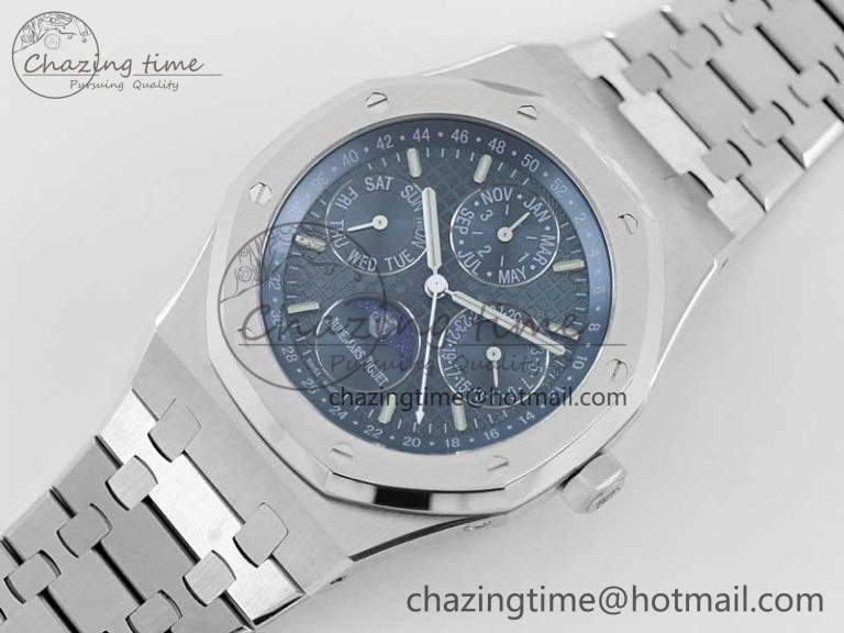 Thermal Royal Oak 41mm Complicated 26574 SS APSF1:1 Best Edition Blue Dial on SS Bracelet A 4794