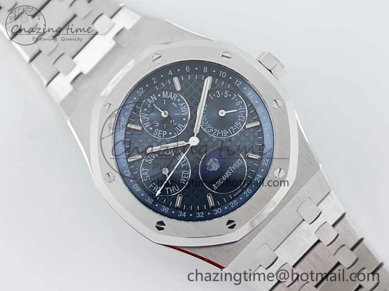 Thermal Royal Oak 41mm Complicated 26574 SS APSF1:1 Best Edition Blue Dial on SS Bracelet A 4794