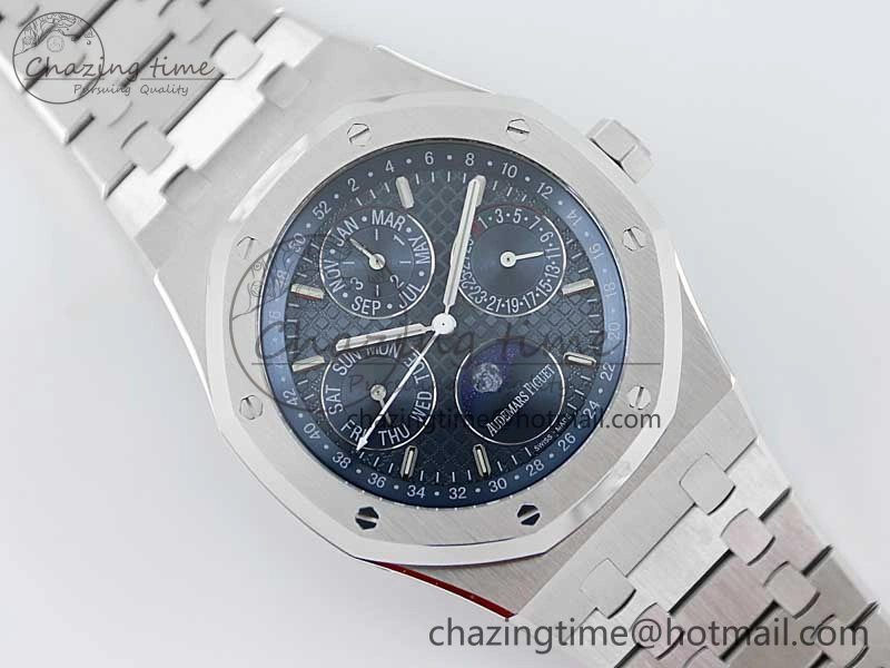 Thermal Royal Oak 41mm Complicated 26574 SS APSF1:1 Best Edition Blue Dial on SS Bracelet A 4794
