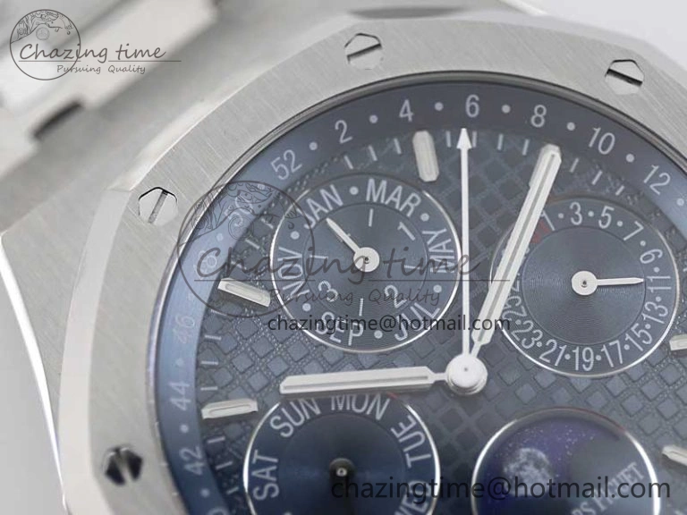 Thermal Royal Oak 41mm Complicated 26574 SS APSF1:1 Best Edition Blue Dial on SS Bracelet A 4794