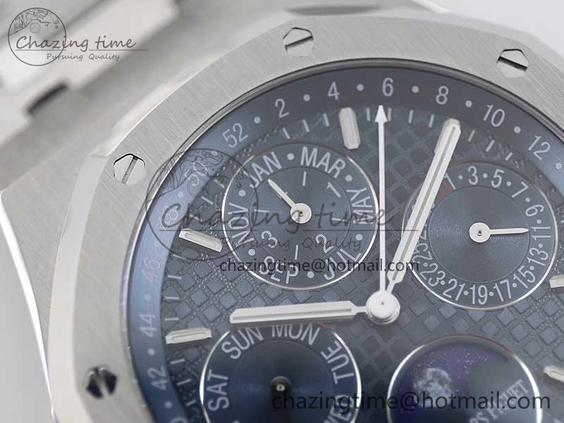Thermal Royal Oak 41mm Complicated 26574 SS APSF1:1 Best Edition Blue Dial on SS Bracelet A 4794