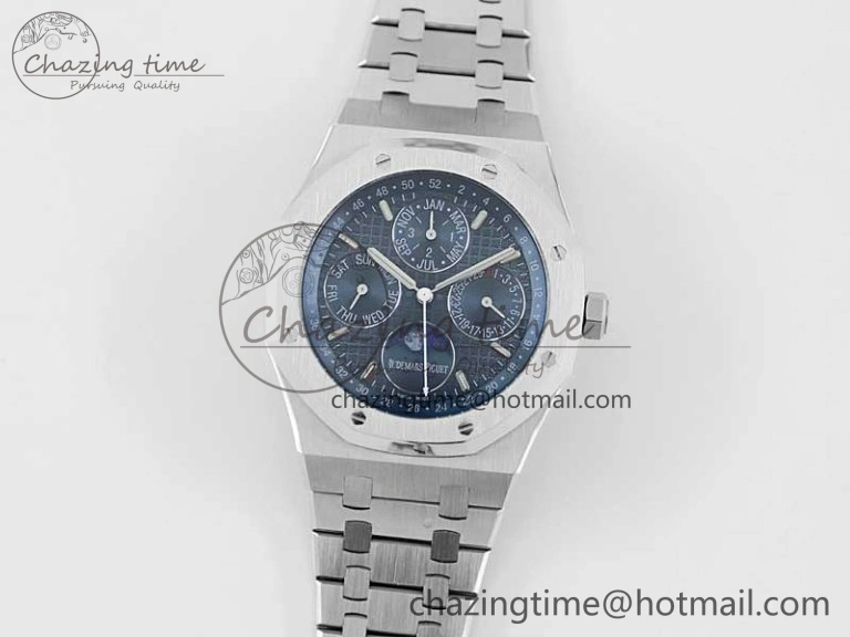 Thermal Royal Oak 41mm Complicated 26574 SS APSF1:1 Best Edition Blue Dial on SS Bracelet A 4794