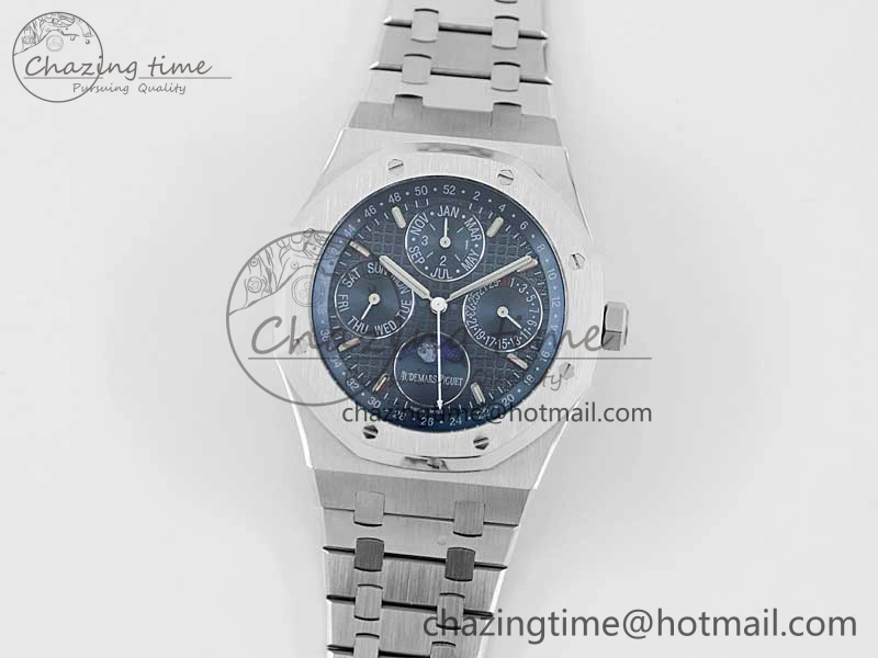 Thermal Royal Oak 41mm Complicated 26574 SS APSF1:1 Best Edition Blue Dial on SS Bracelet A 4794