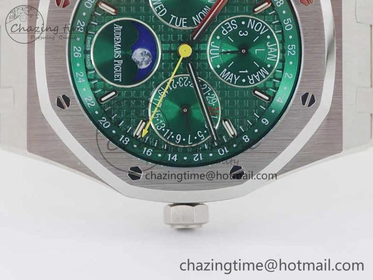 Classic Royal Oak 41mm Complicated 26574 SS APSF1:1 Best Edition Green Dial on SS Bracelet A 4796