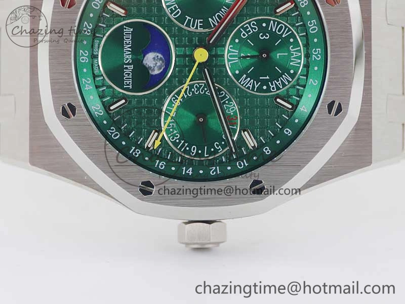 Classic Royal Oak 41mm Complicated 26574 SS APSF1:1 Best Edition Green Dial on SS Bracelet A 4796
