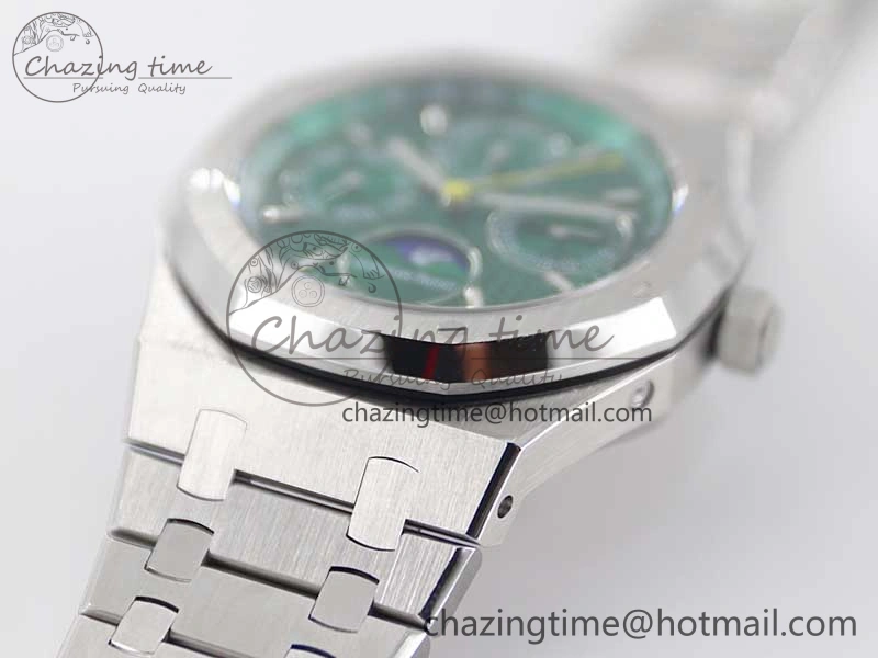 Classic Royal Oak 41mm Complicated 26574 SS APSF1:1 Best Edition Green Dial on SS Bracelet A 4796